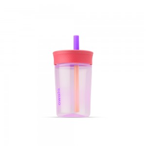 Lilac Rocket Owala Kids' Tumbler Material Plastic Size 15oz | BM34-D7OP