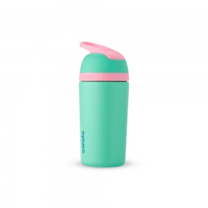 Teal + Pink Owala Kids' Stainless Steel Flip Size 14oz | KZ57-V0VF