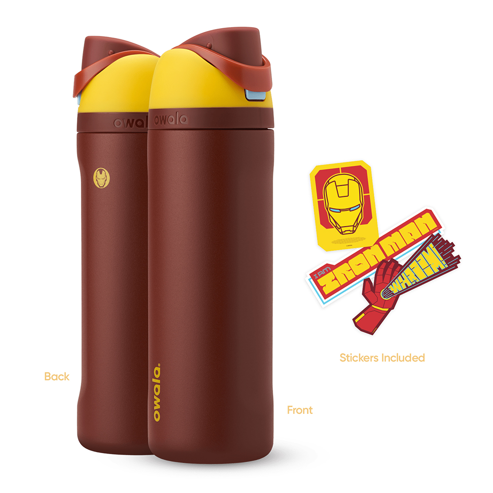 Iron Man Owala 24oz FreeSip: Marvel - FreeSip® 24 oz Marvel Water Bottle | ZB38-J7FB