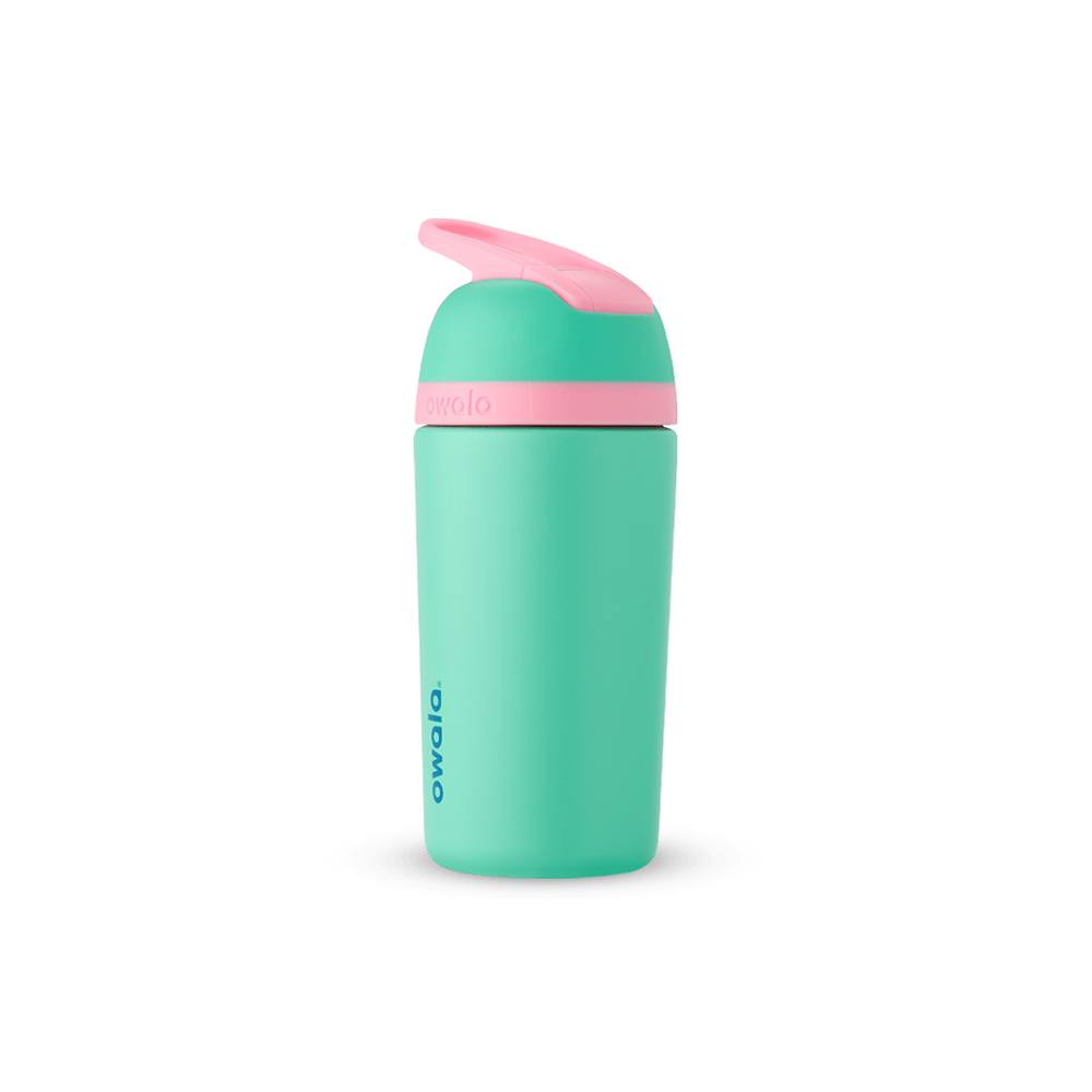 Teal + Pink Owala Kids\' Stainless Steel Flip Size 14oz | KZ57-V0VF